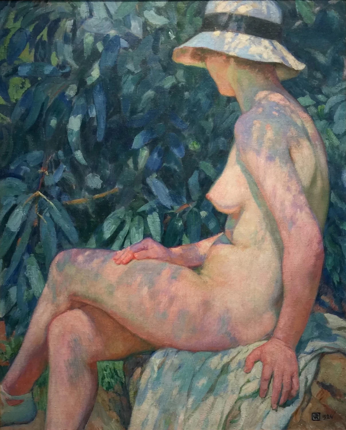 Nudo con cappello Panama